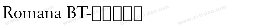 Romana BT字体转换